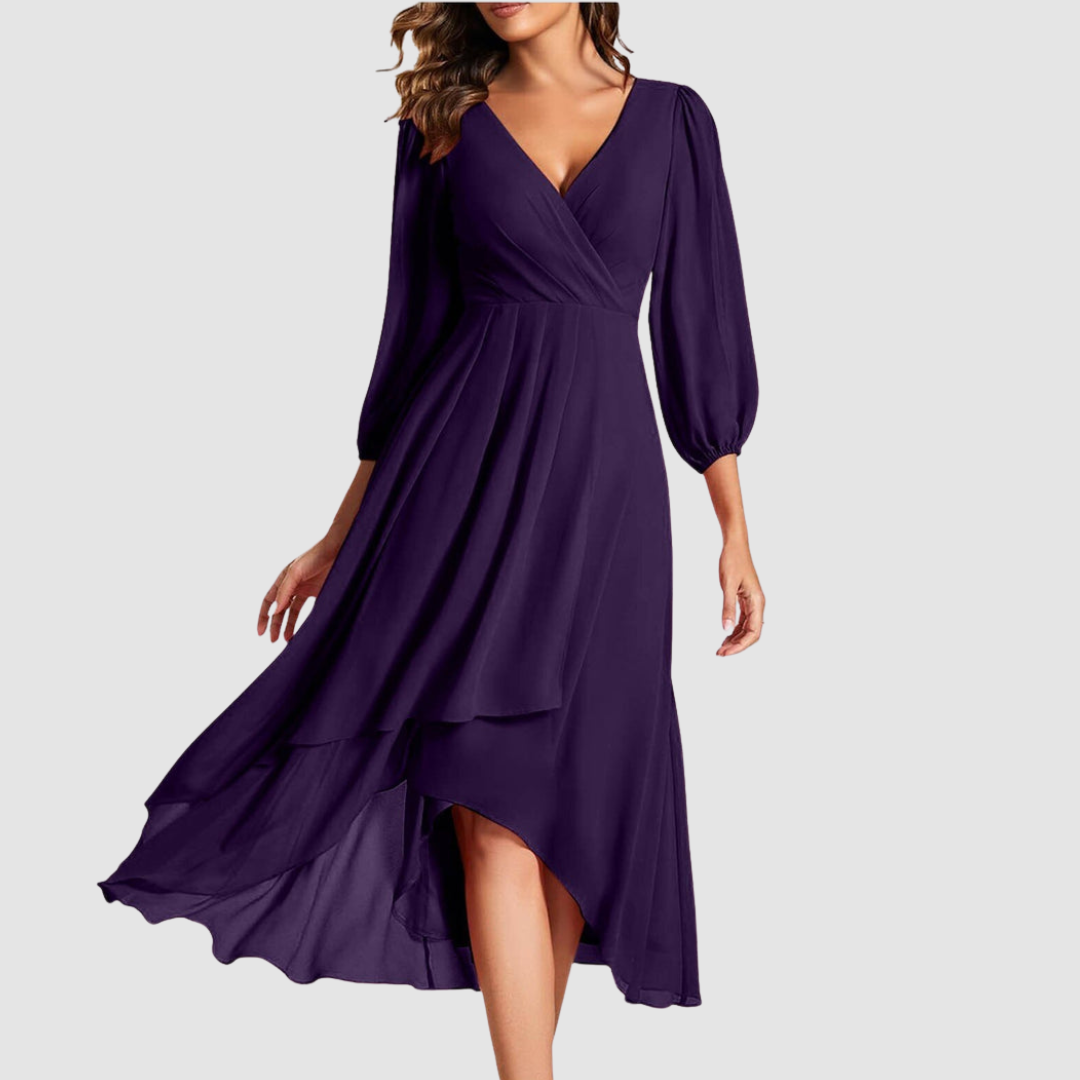 Elegant V-Neck Maxi Dress