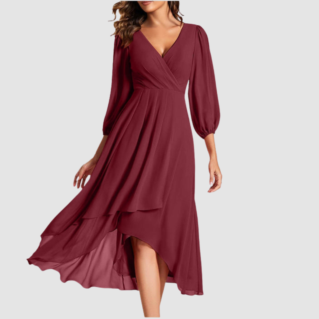 Elegant V-Neck Maxi Dress