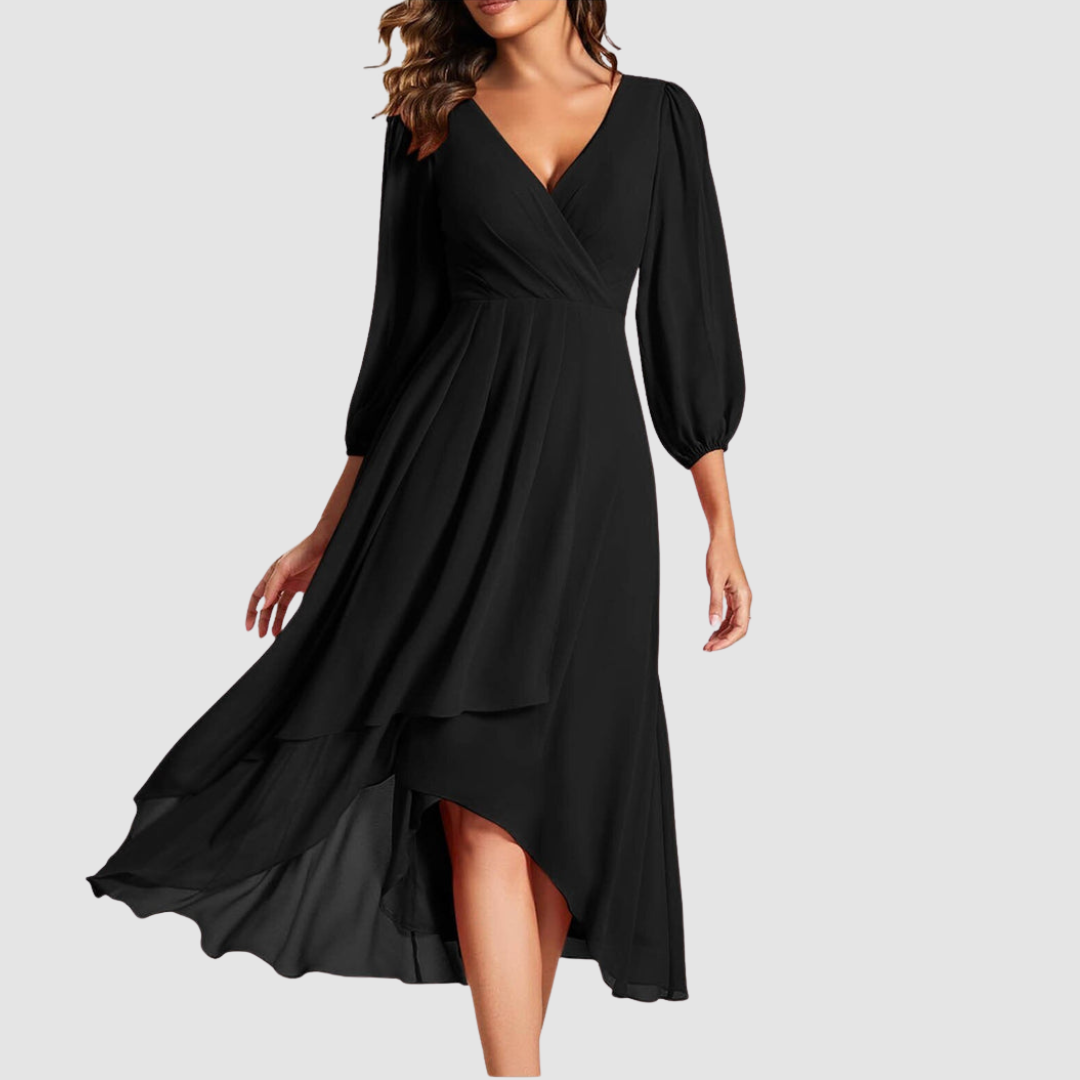 Elegant V-Neck Maxi Dress