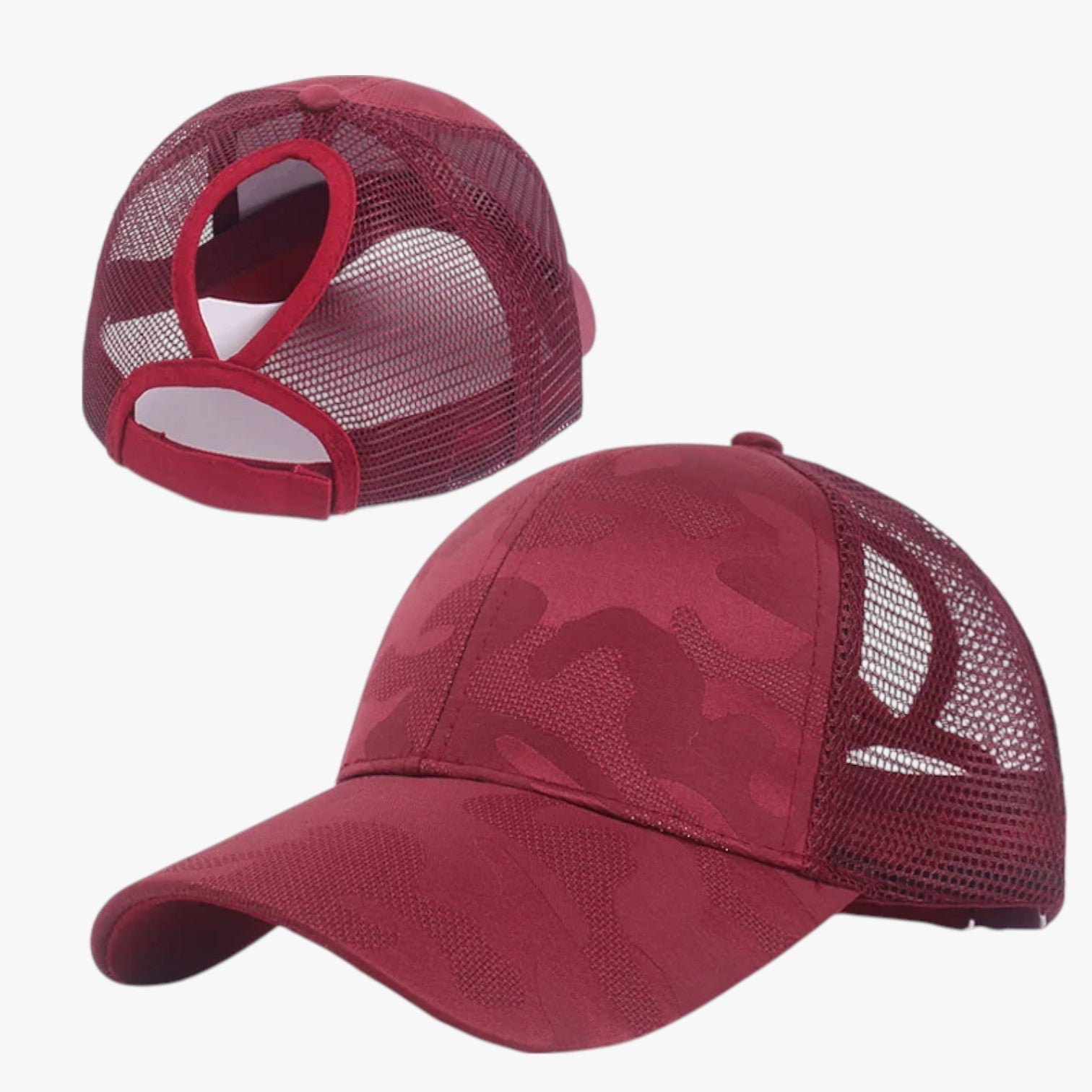 Blaire | Summer hat in camo with net and tuft