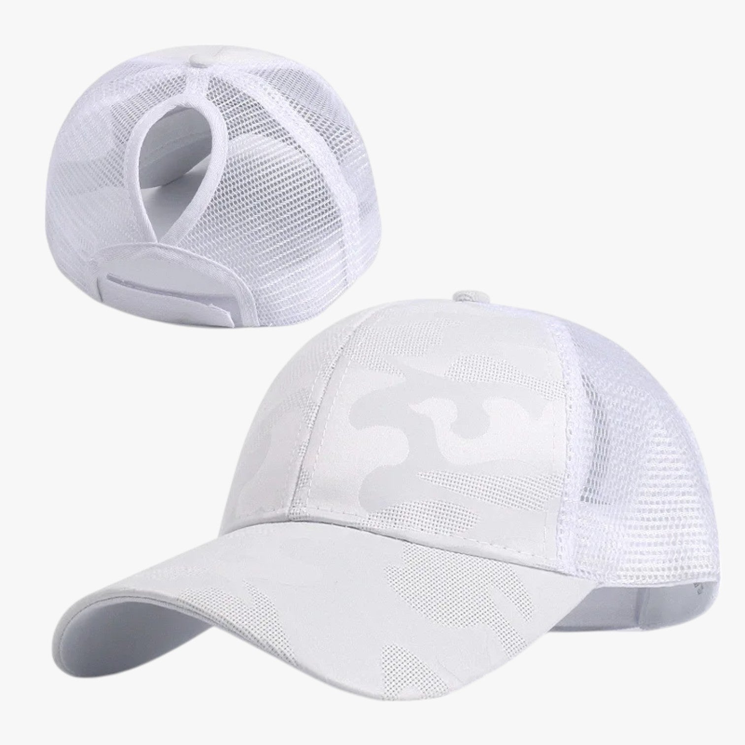 Blaire | Summer hat in camo with net and tuft