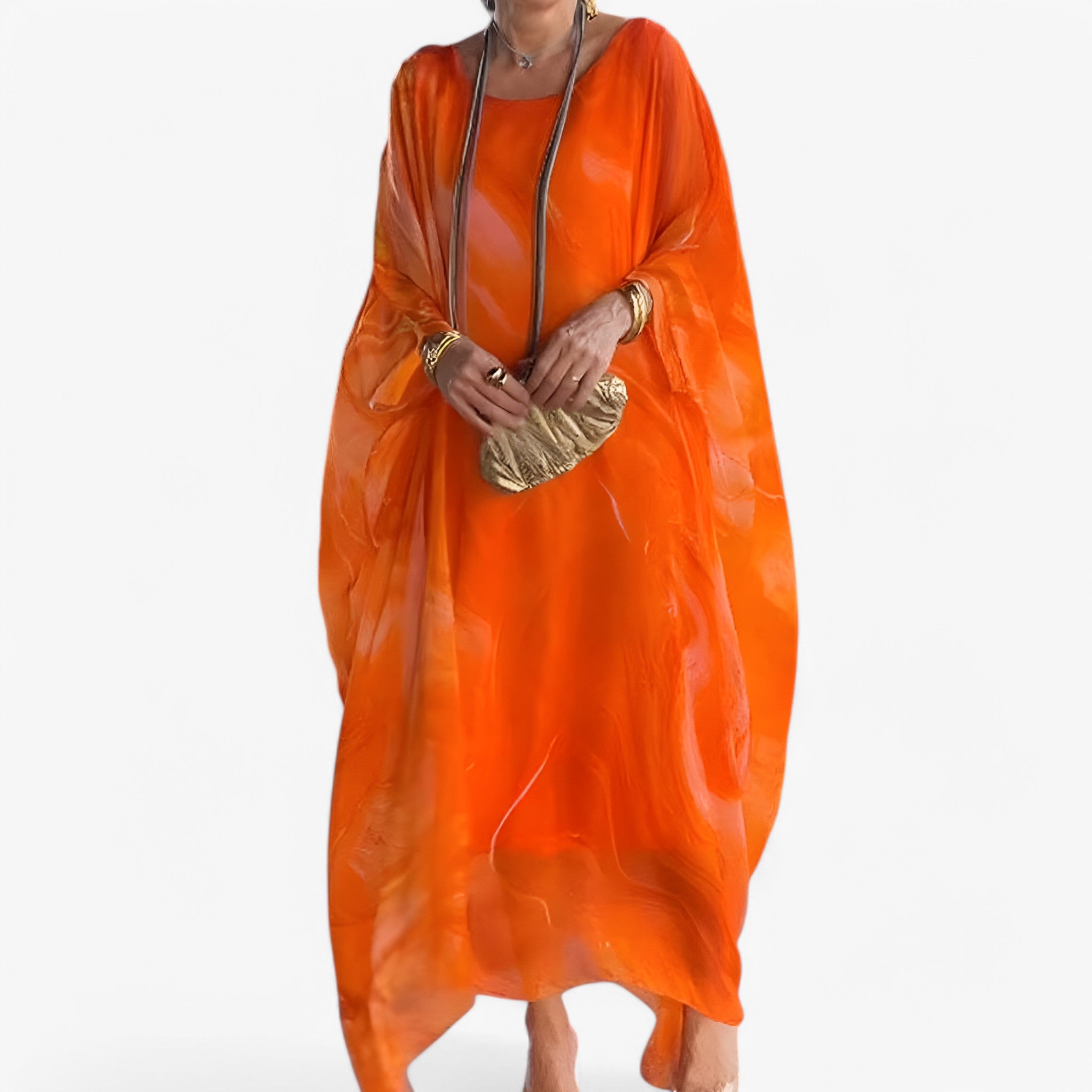 Celeste | Marble-patterned maxi dress – unique and elegant