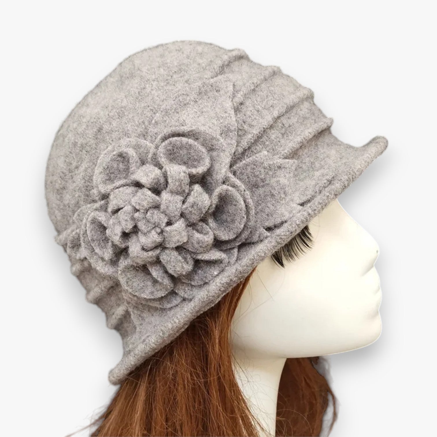 Arlett | Floral Wool Fedora Hat for Mothers – Warm & Soft