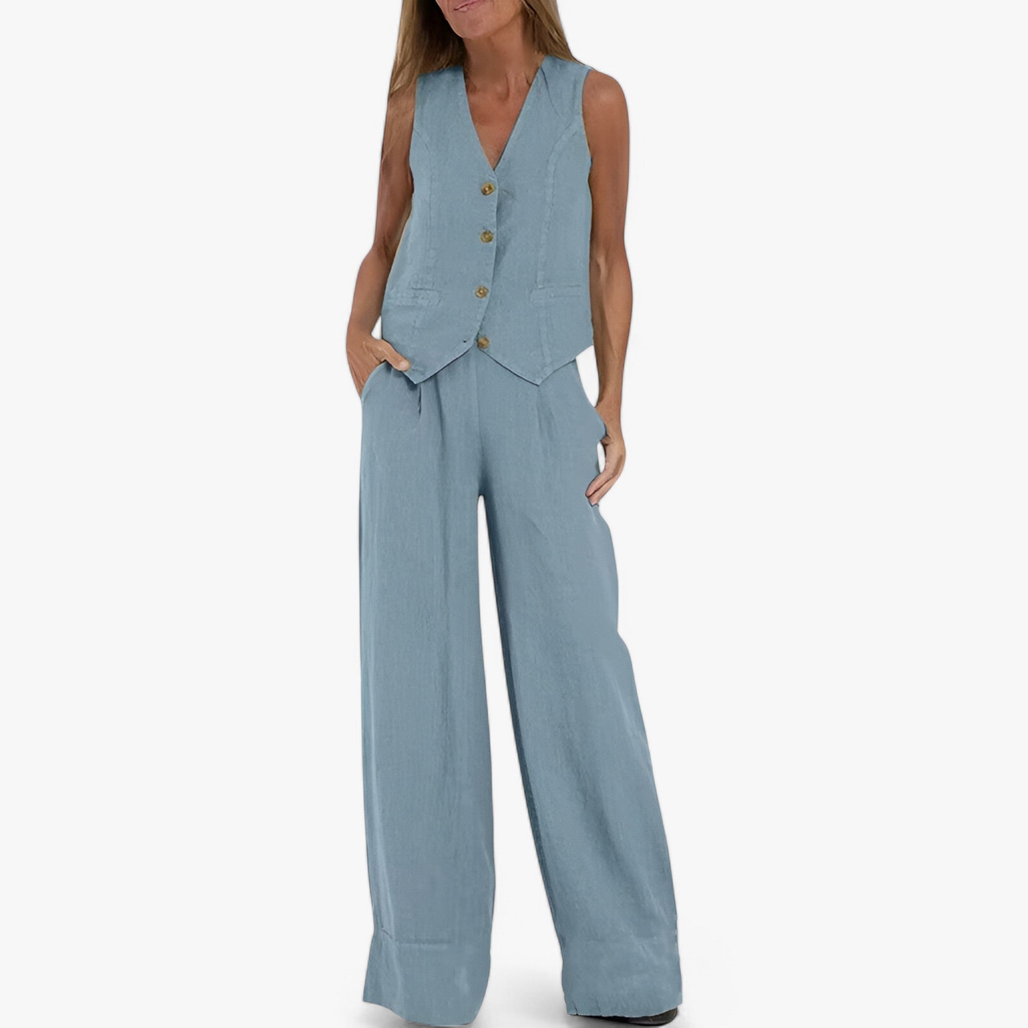 Lina | Sleeveless Vest (with free matching pants)