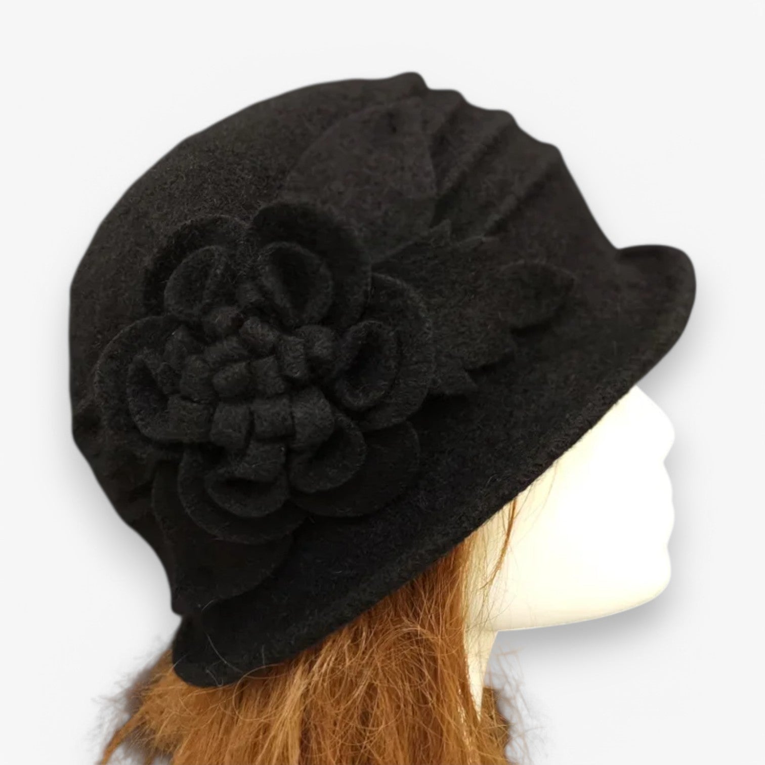 Arlett | Floral Wool Fedora Hat for Mothers – Warm & Soft