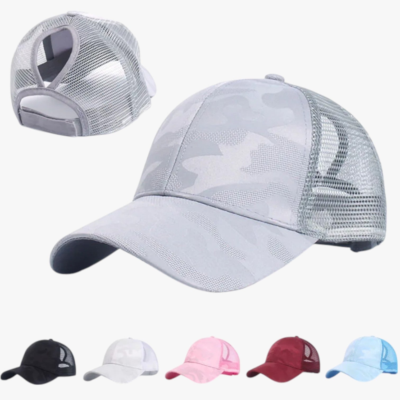 Blaire | Summer hat in camo with net and tuft
