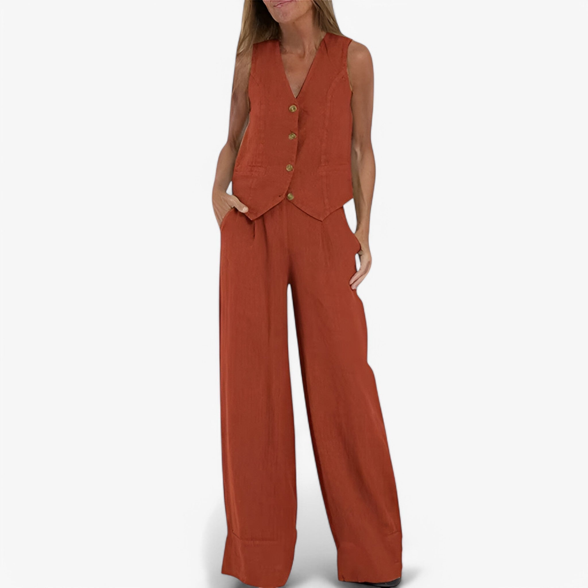 Lina | Sleeveless Vest (with free matching pants)