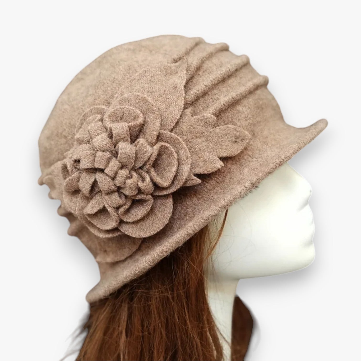 Arlett | Floral Wool Fedora Hat for Mothers – Warm & Soft