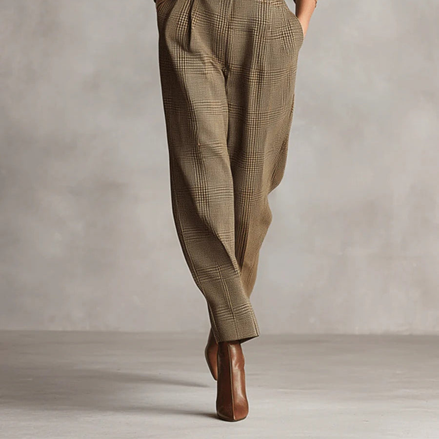 Corenne - Chic Plaid Jumpsuit for Effortless Elegance