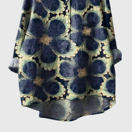 Valeria™ Blooming Floral Blouse - Elegant Garden-Print Top