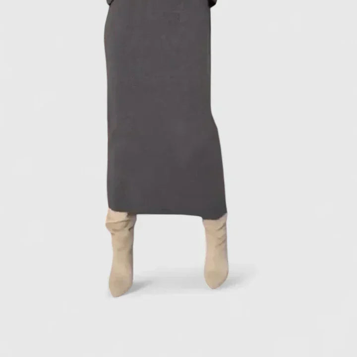 Chrystahl | Chic Dress and Turtleneck Sweater Set for Effortless Style