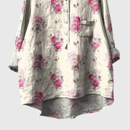 Valeria™ Blooming Floral Blouse - Elegant Garden-Print Top