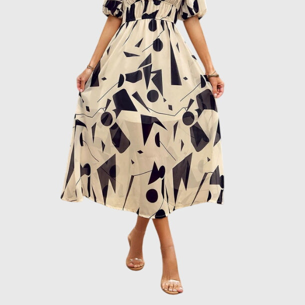 Floral Midi Dress – Breathable Fabric & Flattering Silhouette
