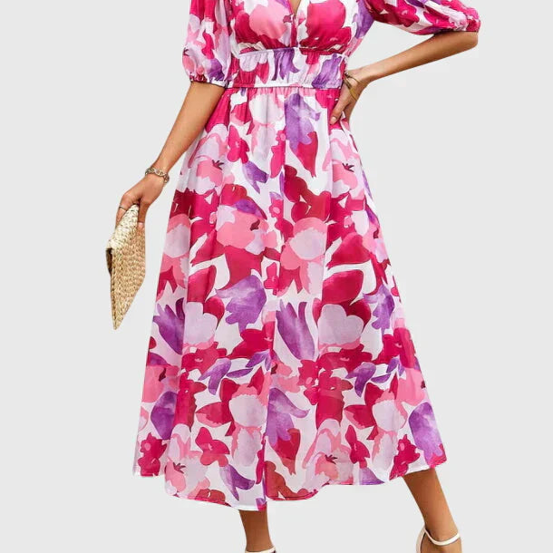 Floral Midi Dress — Effortlessly Flattering Silhouette