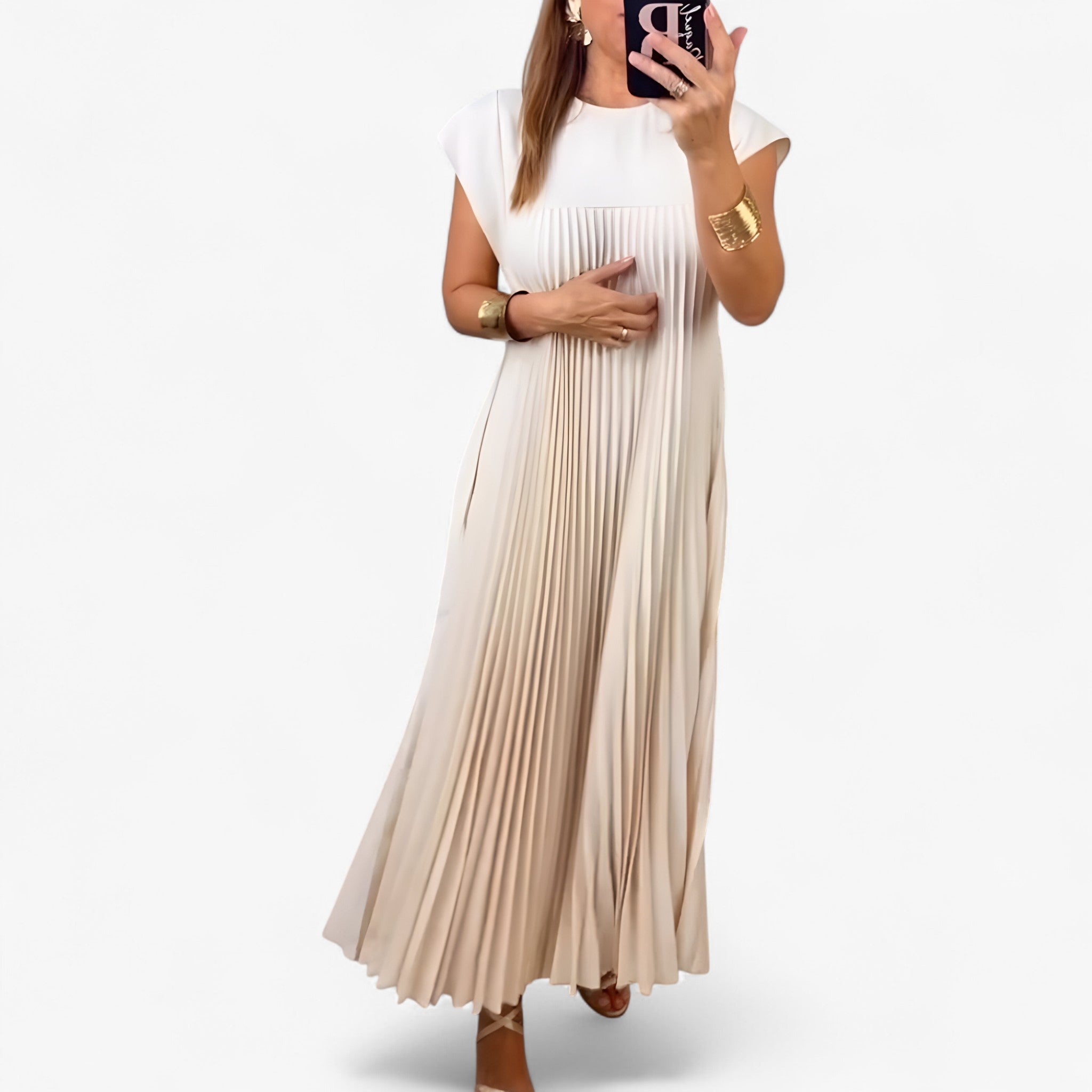 Aduana | Sleeveless dress with elegant pleats – sophisticated and flattering fit