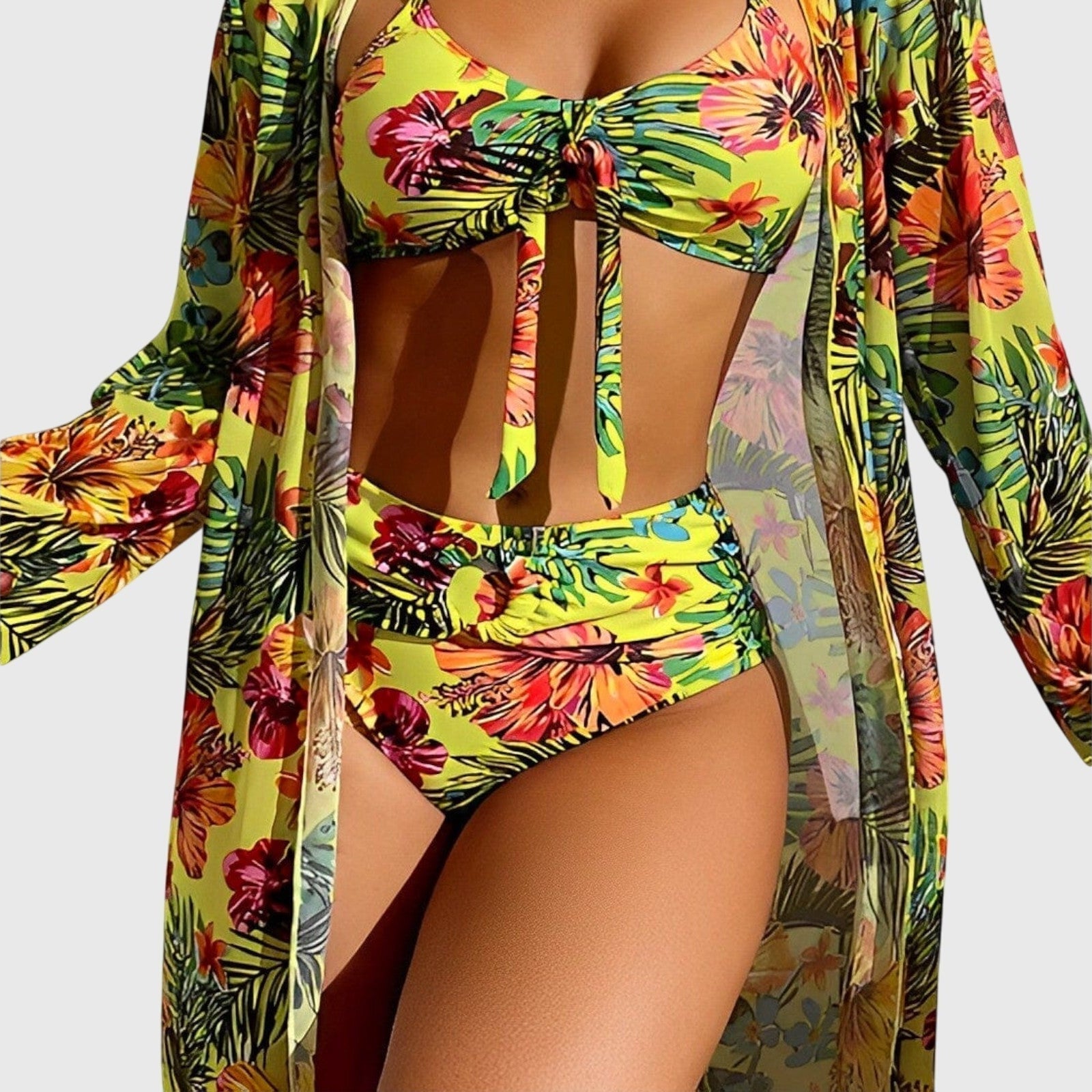 Amelia Women's Tropical-Print Bikini Swimsuit Set