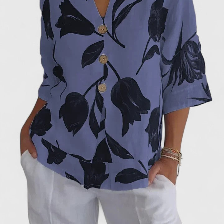 Laura | Cozy V-Neck Top for Everyday Comfort