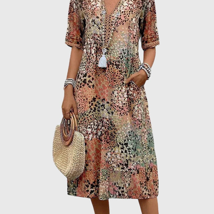 Bella | Elegant Floral Midi Dress