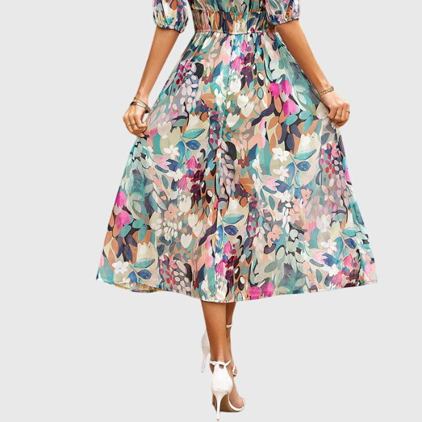 Floral Midi Dress — Effortlessly Flattering Silhouette