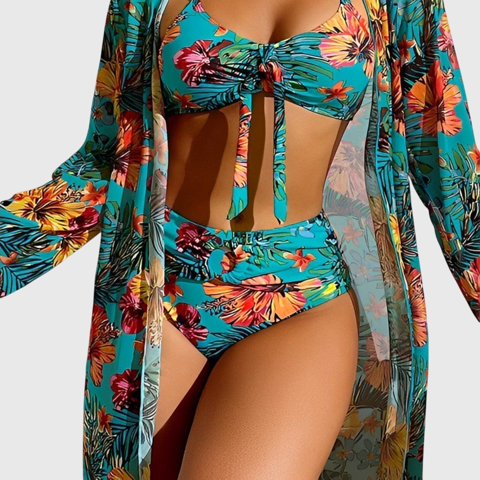 Amelia Women's Tropical-Print Bikini Swimsuit Set