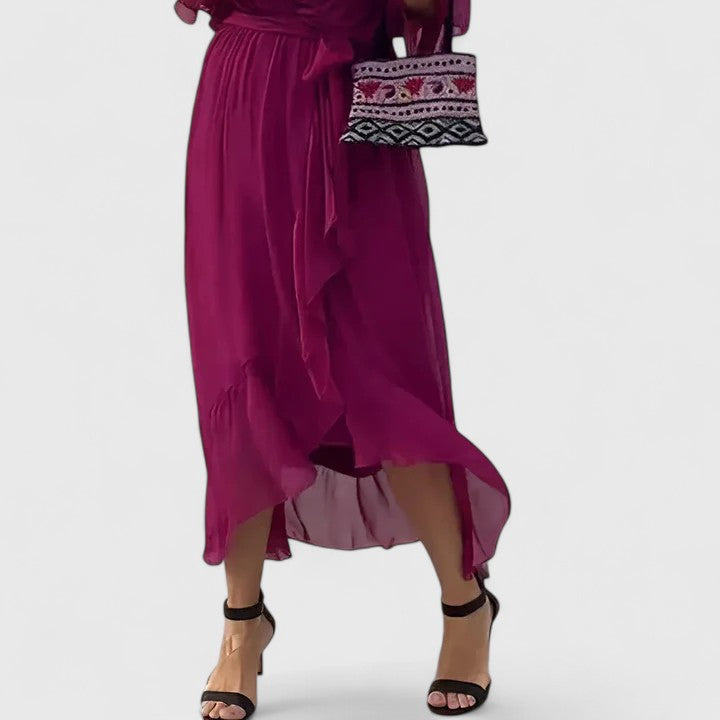 Nada | Sophisticated V-Neck Dress for Timeless Elegance