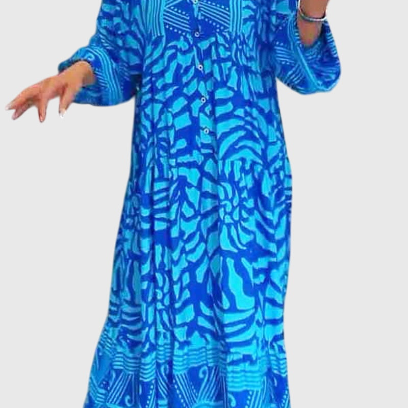 V-Neck Relaxed Fit Maxi Dress – Breathable Fabric & Flattering Silhouette
