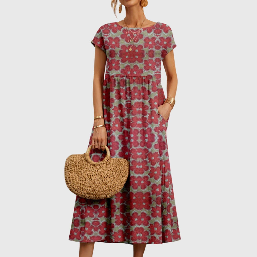 Floral Relaxed Fit Dress – Soft Touch Fabric