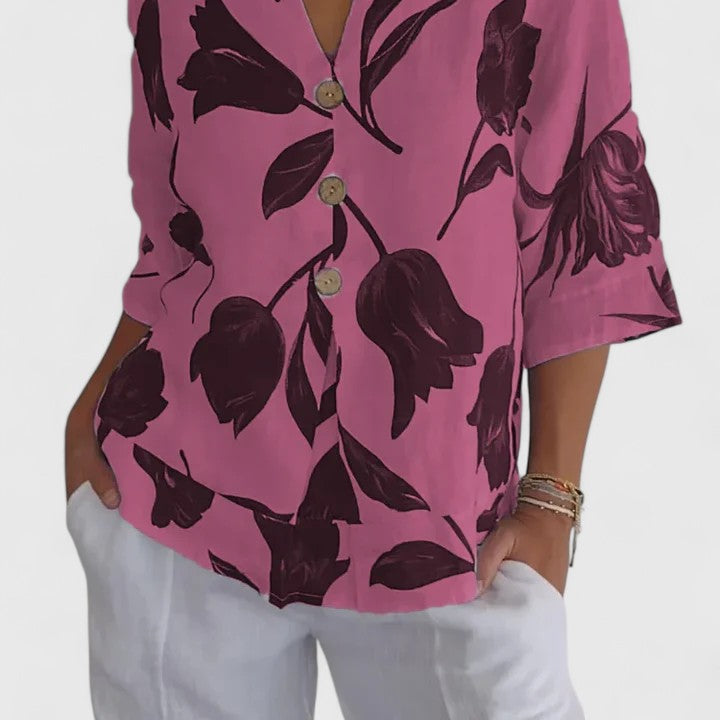 Laura | Cozy V-Neck Top for Everyday Comfort