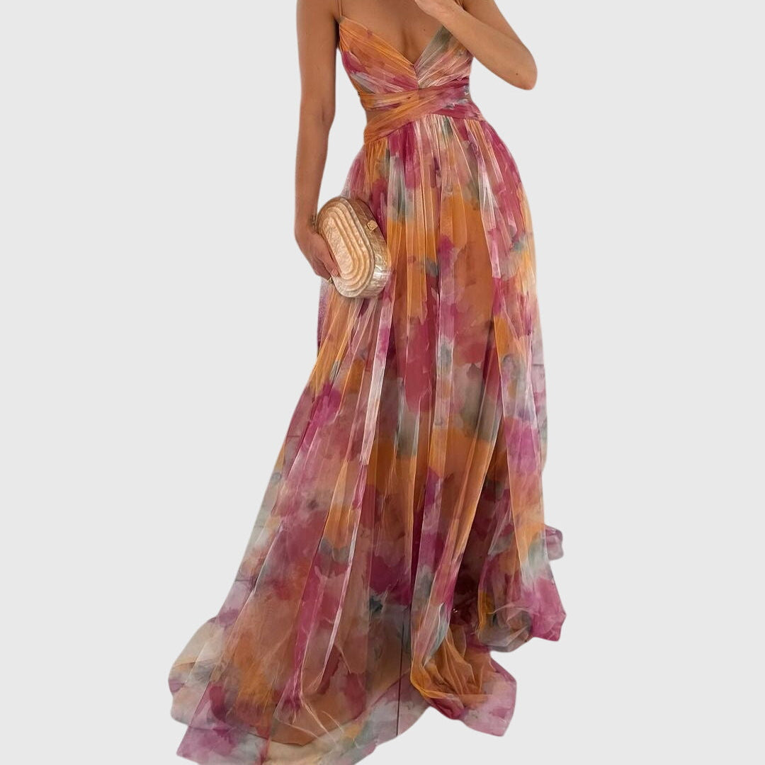 Giselle | Floral Maxi Dress — Elegant, Flowing Silhouette