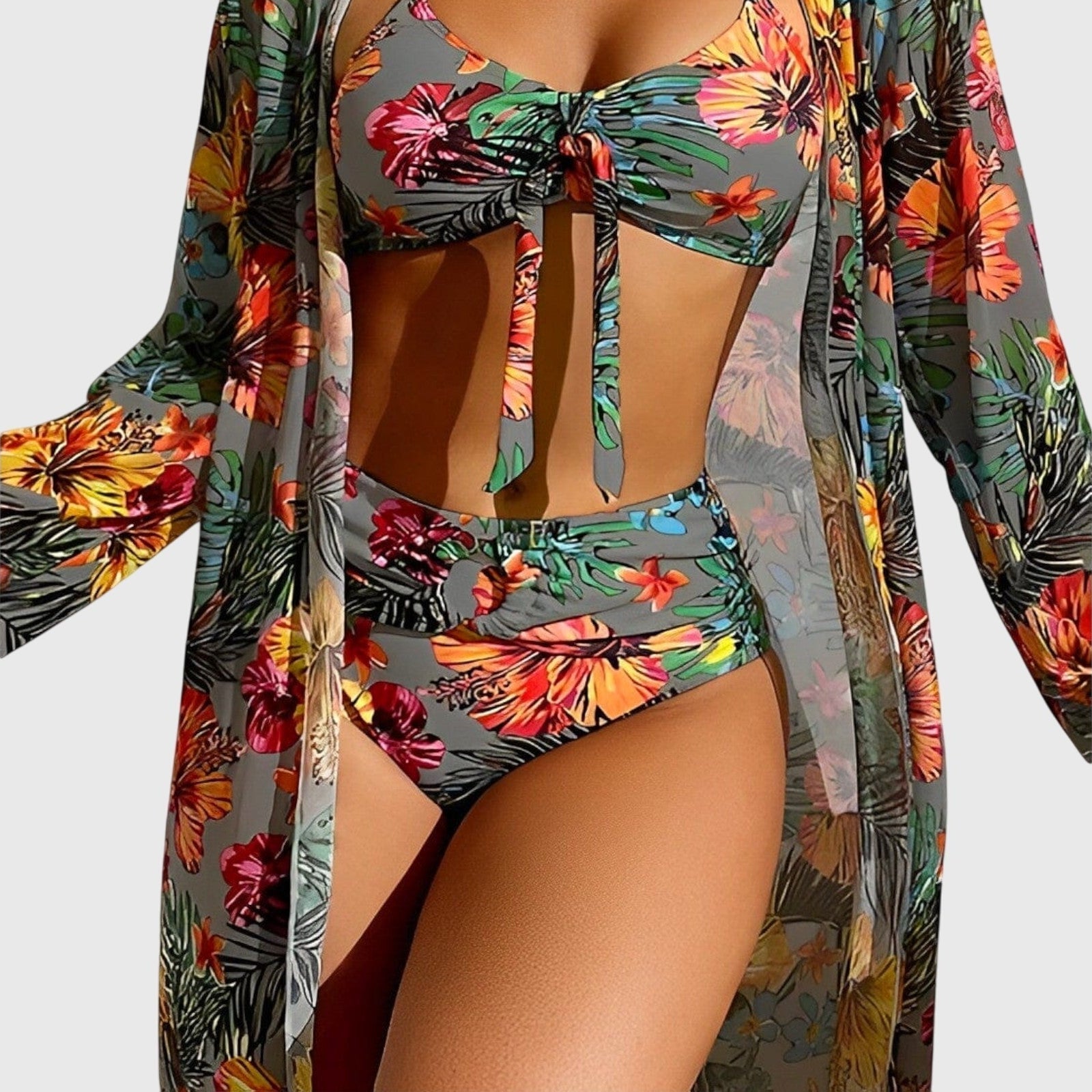 Amelia Women's Tropical-Print Bikini Swimsuit Set