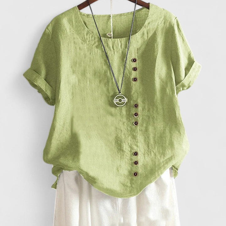 Elisavie Cozy Short-Sleeve Top – Soft, Everyday Comfort