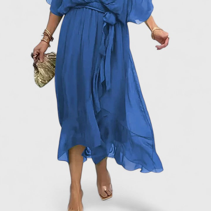 Nada | Sophisticated V-Neck Dress for Timeless Elegance