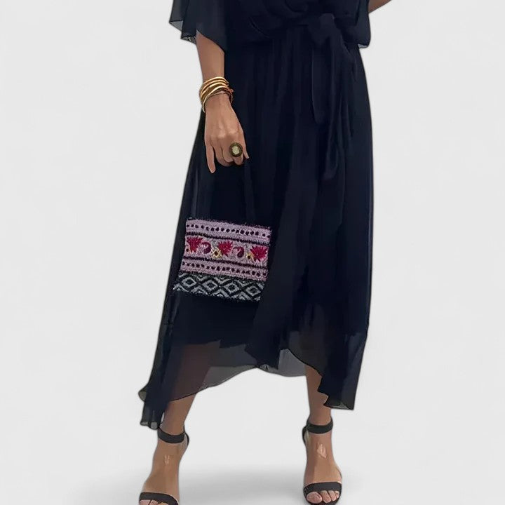 Nada | Sophisticated V-Neck Dress for Timeless Elegance