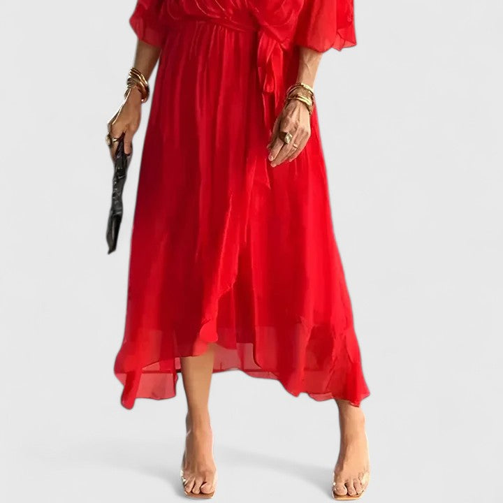 Nada | Sophisticated V-Neck Dress for Timeless Elegance