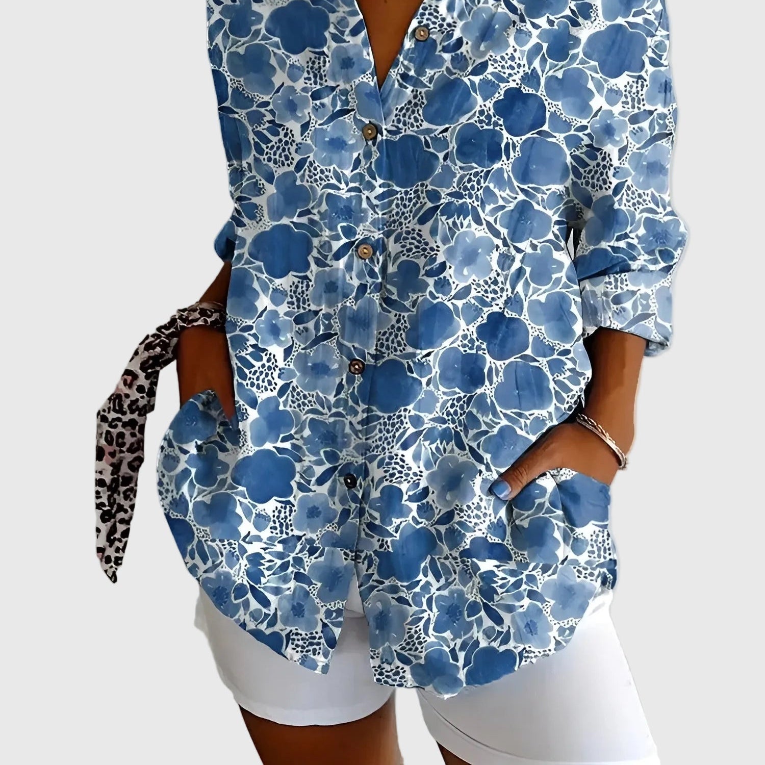 Maia Floral-Print Comfort Blouse — Soft & Stylish Everyday Wear
