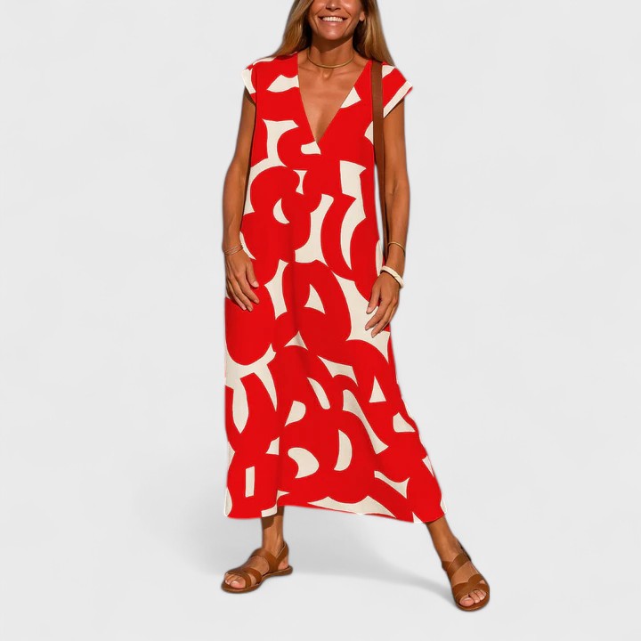 V-Neck Dress – Lightweight Feel & Flattering Silhouette