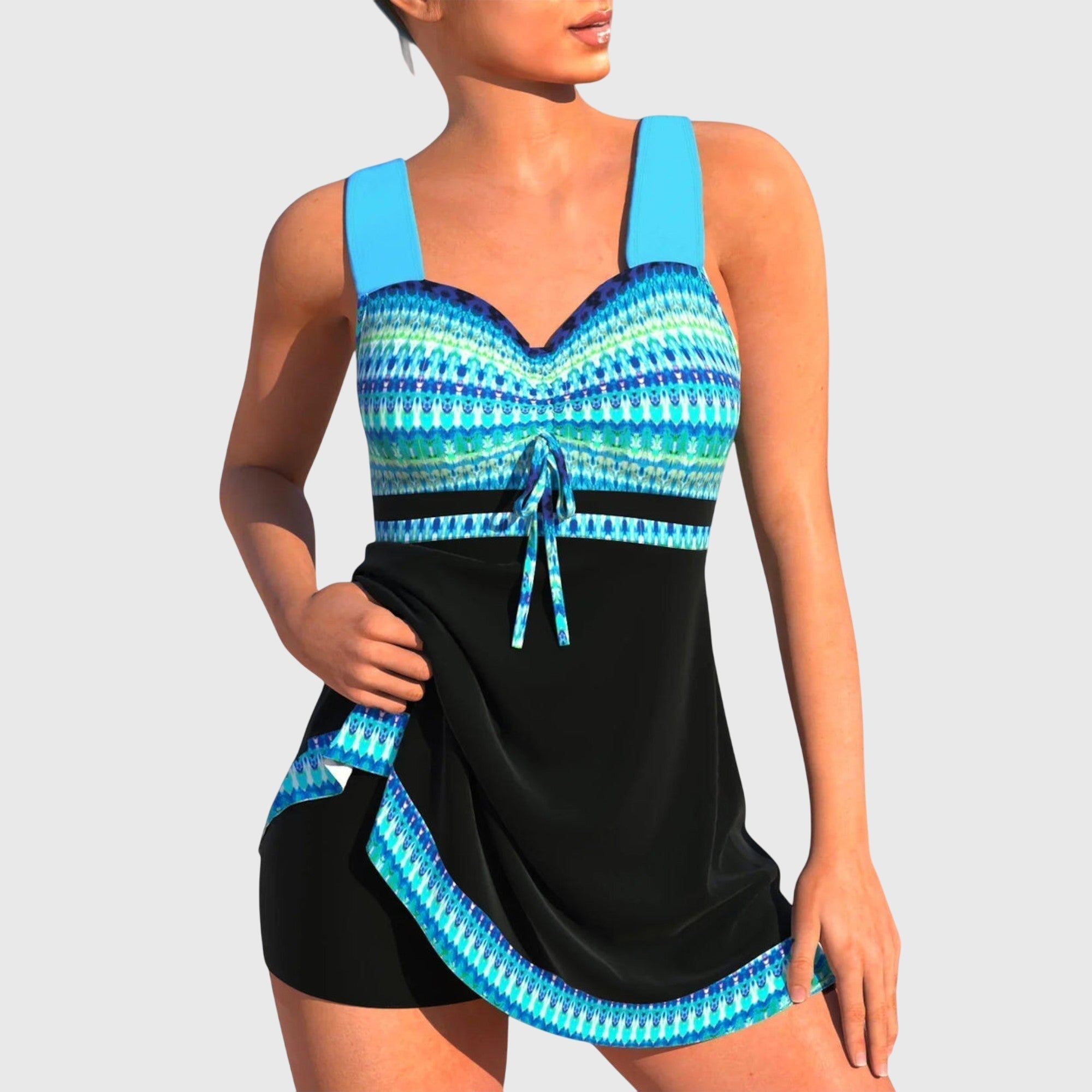 Vibrant Multicolor Two-Piece Swimsuit