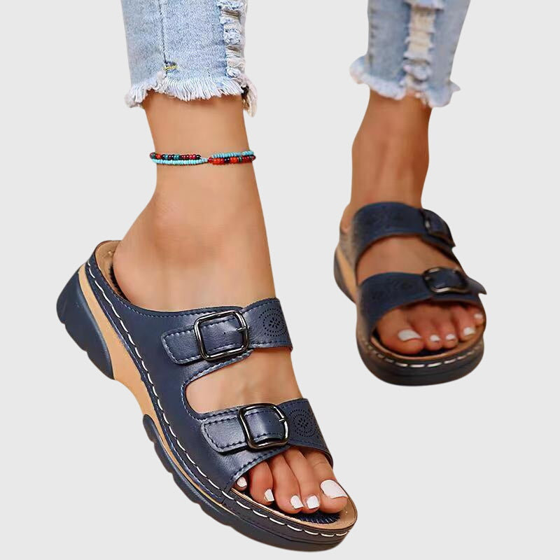 Diora™ Premium Leather Orthopedic Sandals - All-Day Comfort & Superior Support