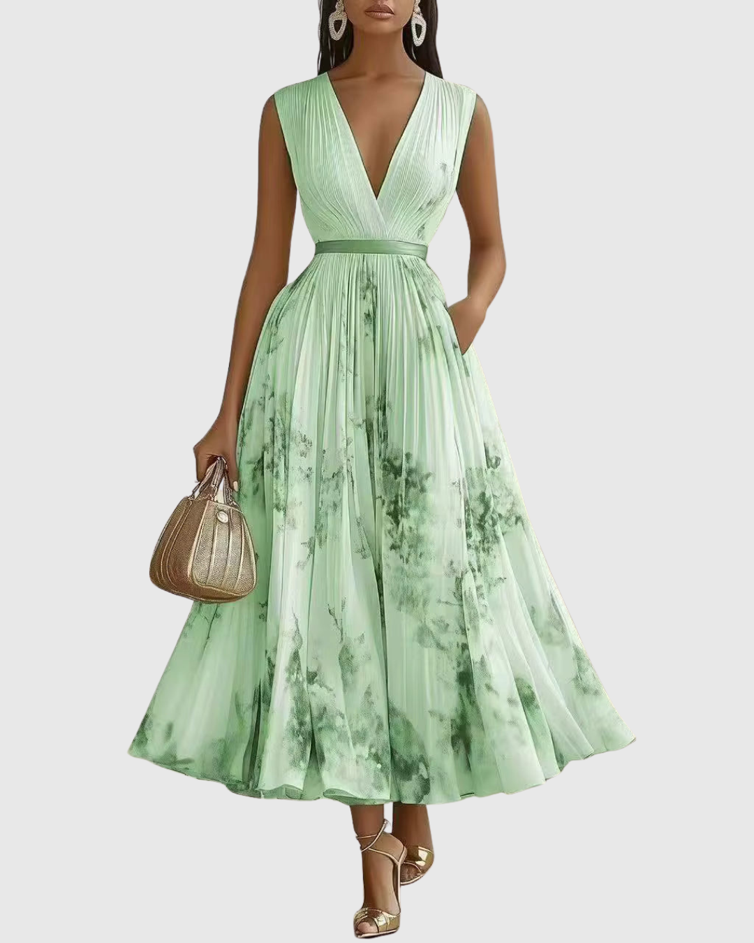Rowella | Sophisticated Pleated Maxi Dress for Every Occasion