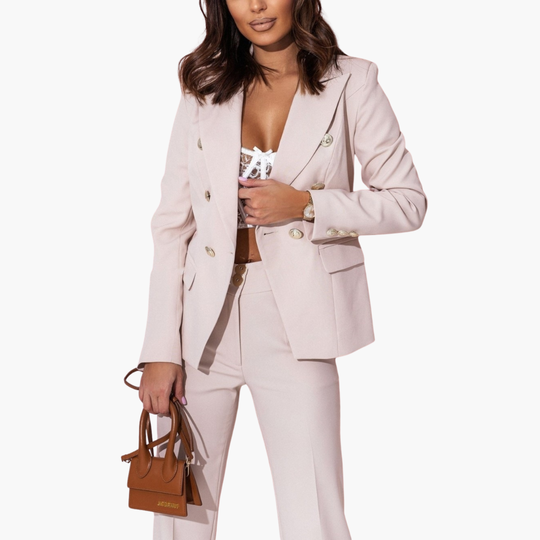 Elegant Tailored Long-Sleeve Suit