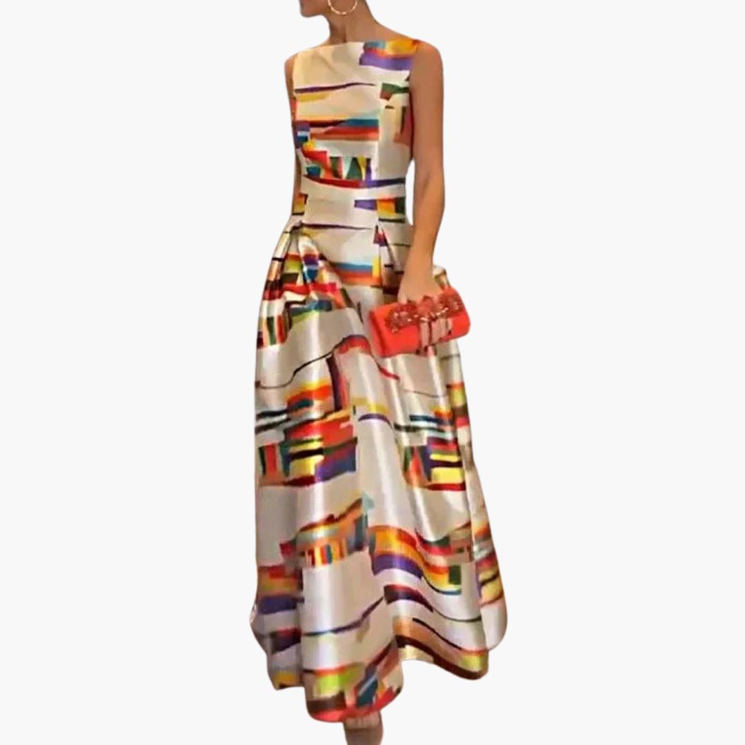 Geometric Maxi Dress - Bold, Modern Statement Piece