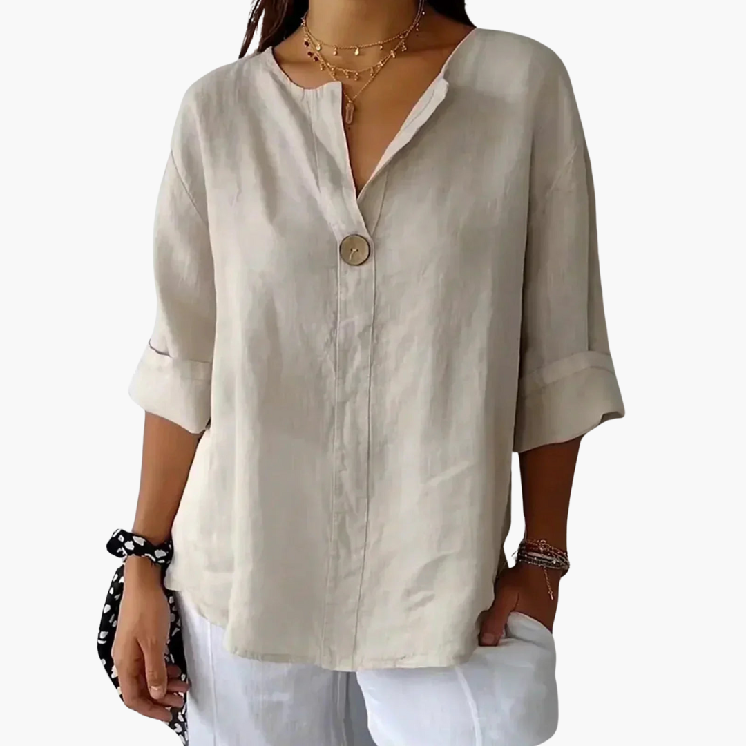 Effortless Casual V-Neck Blouse
