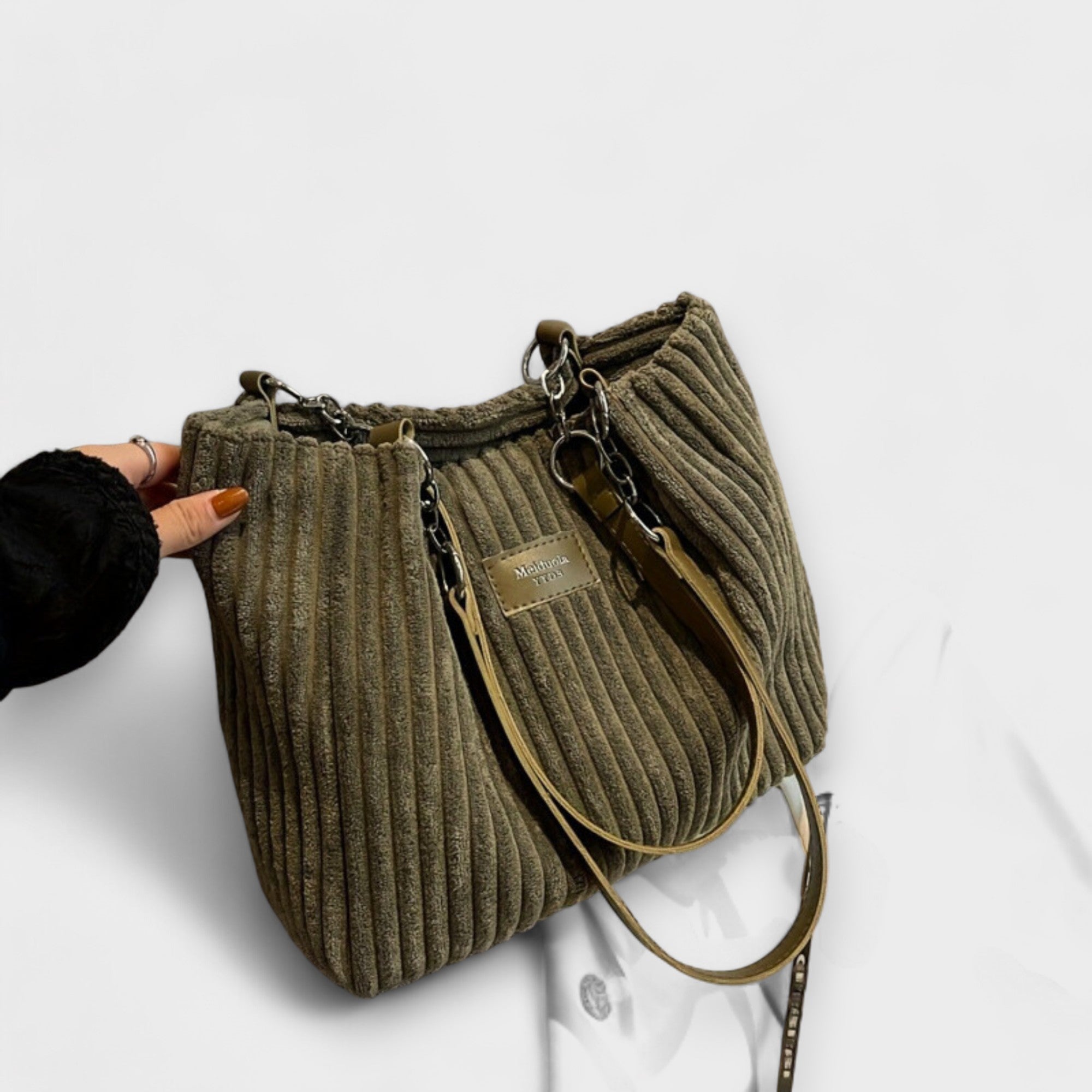 Olivia - Luxurious Soft Cord Shoulder Bag