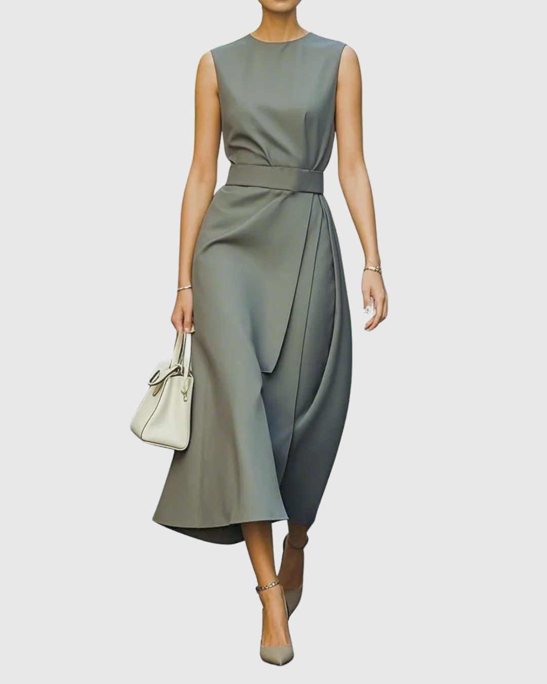 Clarimond: Timeless, Elegant Round-Neck Dress