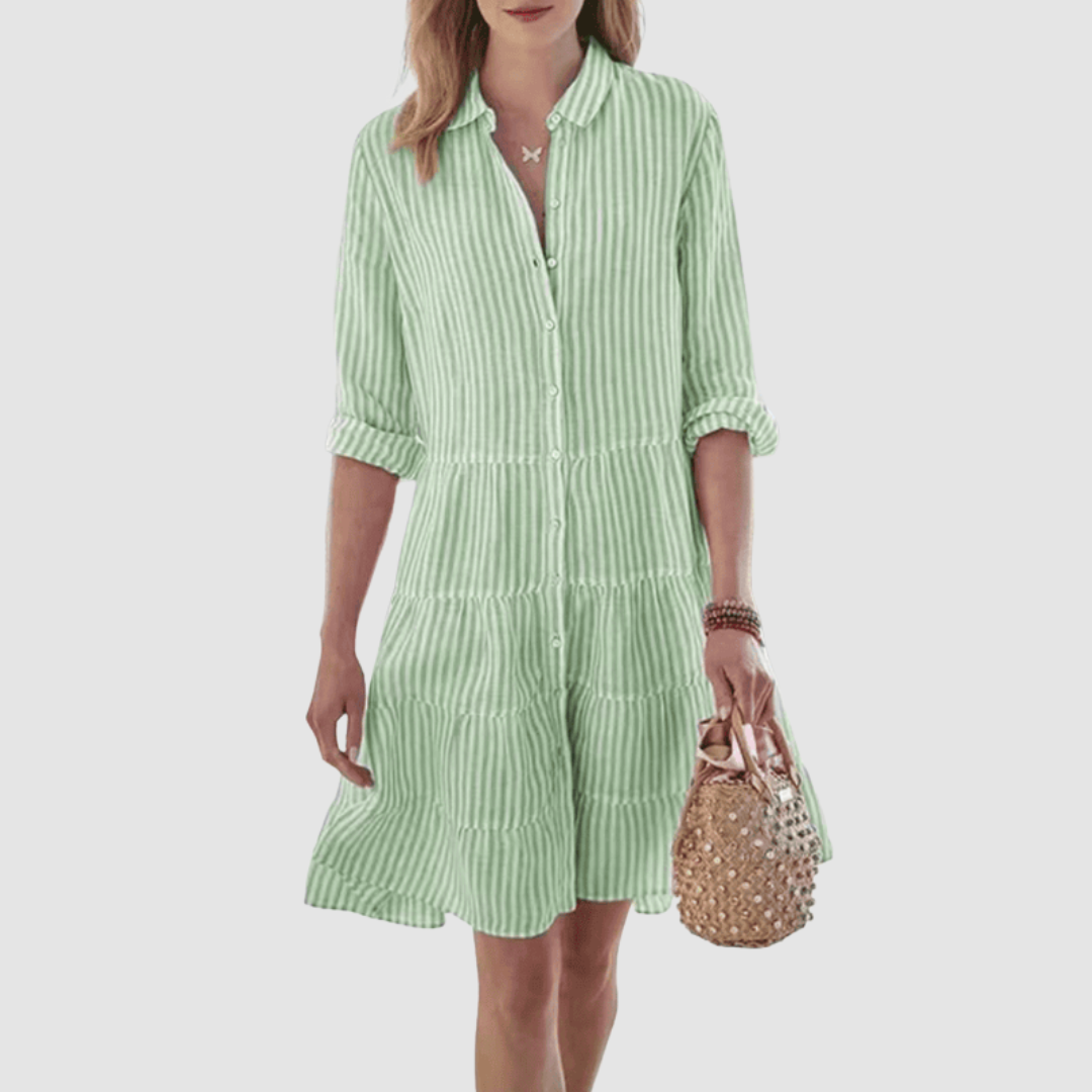 Breezy Striped Dress - Effortless, Flowy Summer Style