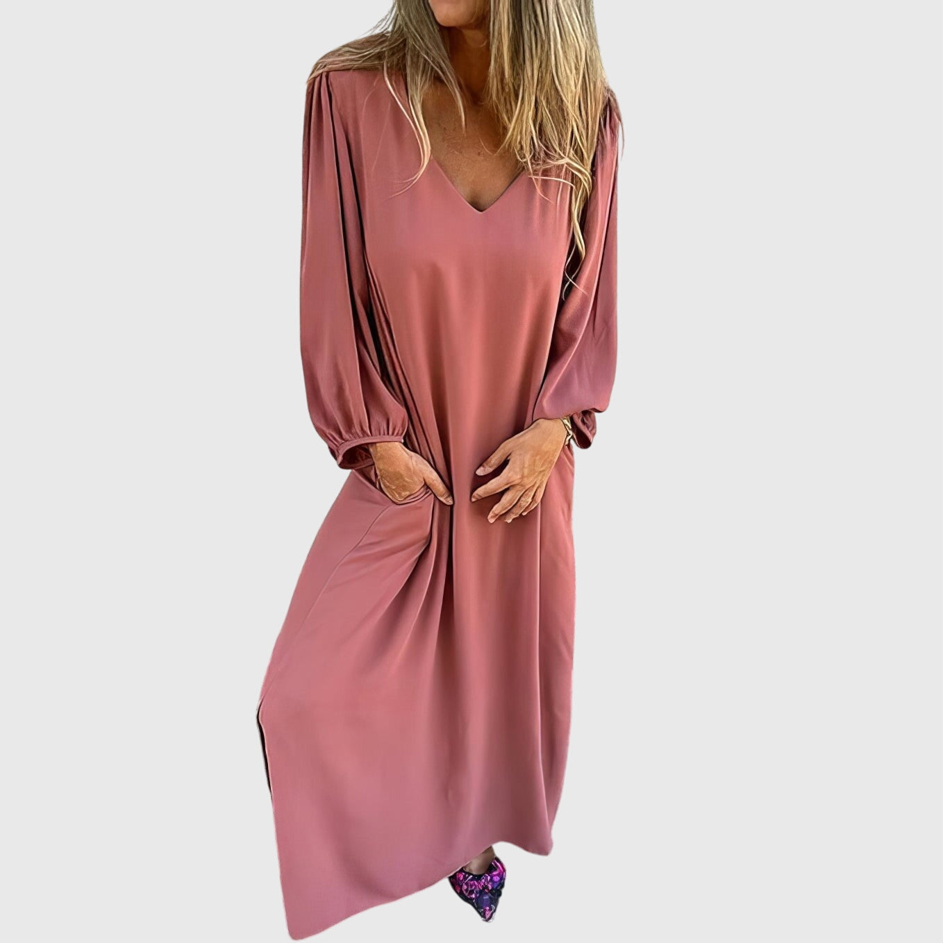 Carol - Boho Maxi Dress with Pockets for Effortless Style