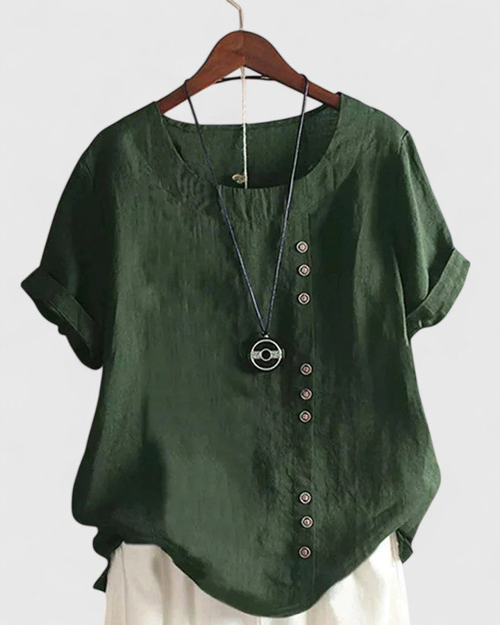 Elisavie Cozy Short-Sleeve Top – Soft, Everyday Comfort