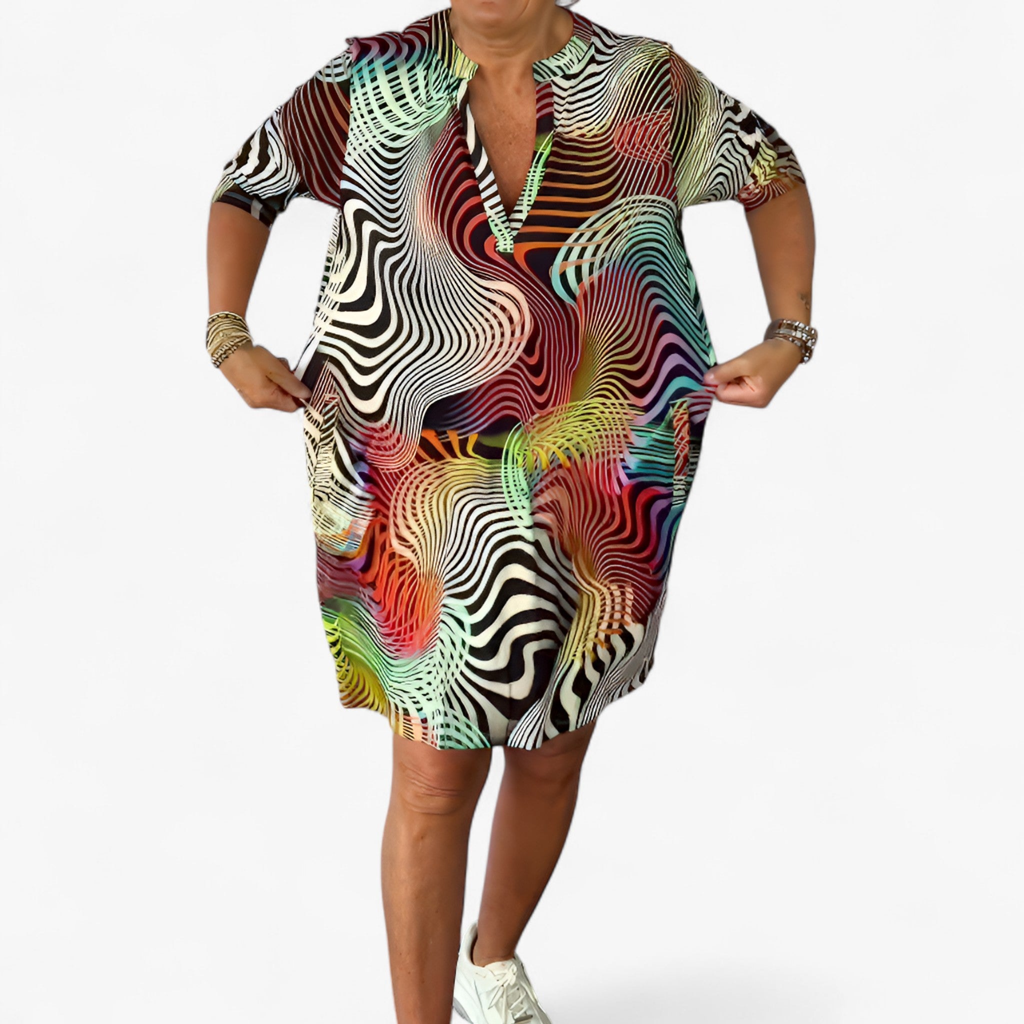 Katherine | Elegant Women's Stretchy V-Neck Dress