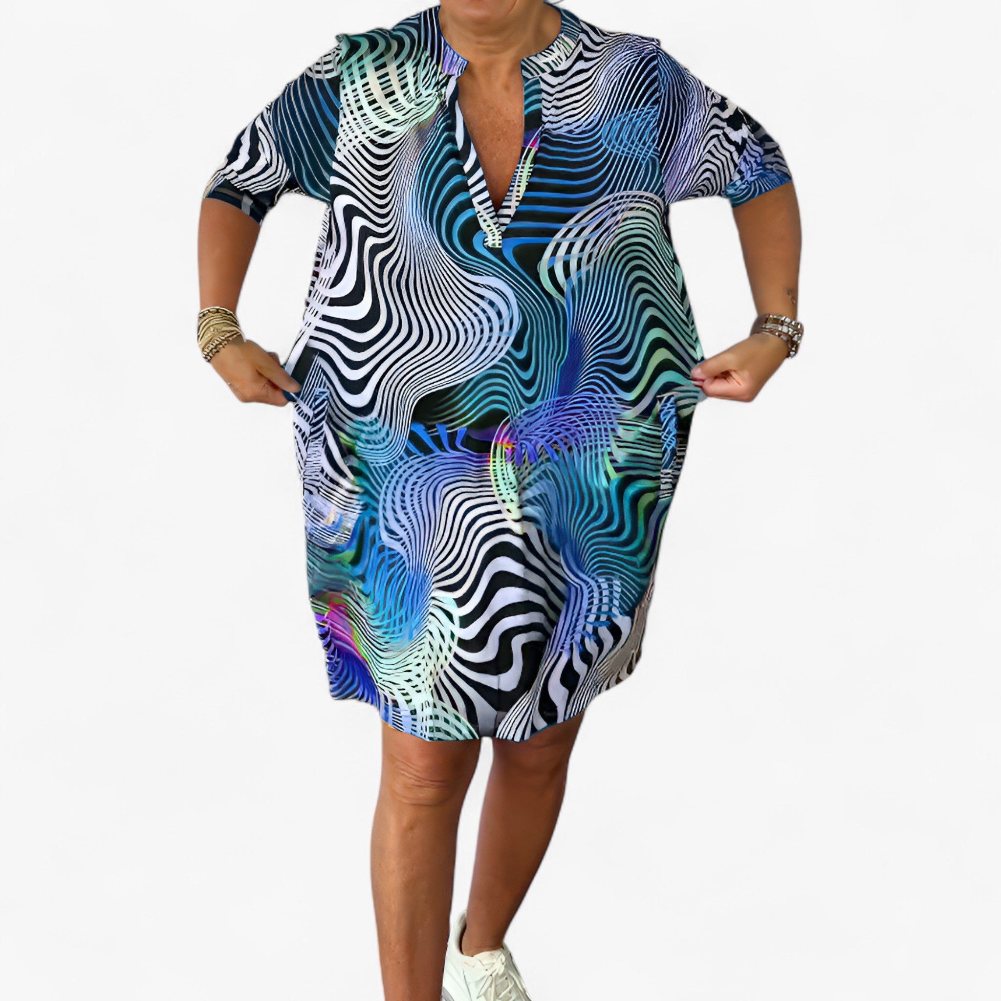 Katherine | Elegant Women's Stretchy V-Neck Dress