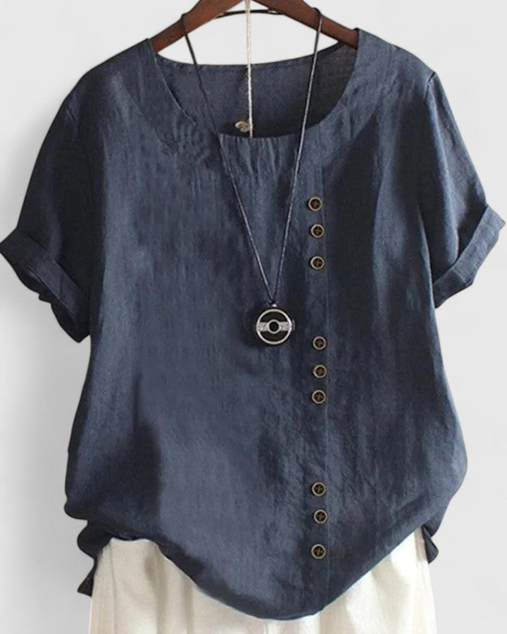 Elisavie Cozy Short-Sleeve Top – Soft, Everyday Comfort